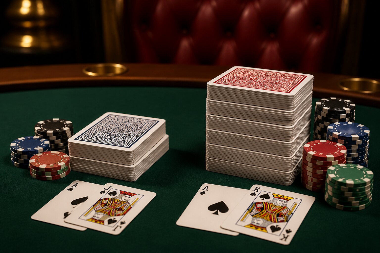 2 Deck vs 6 Deck Blackjack Comparison: House Edge, Odds & Rules