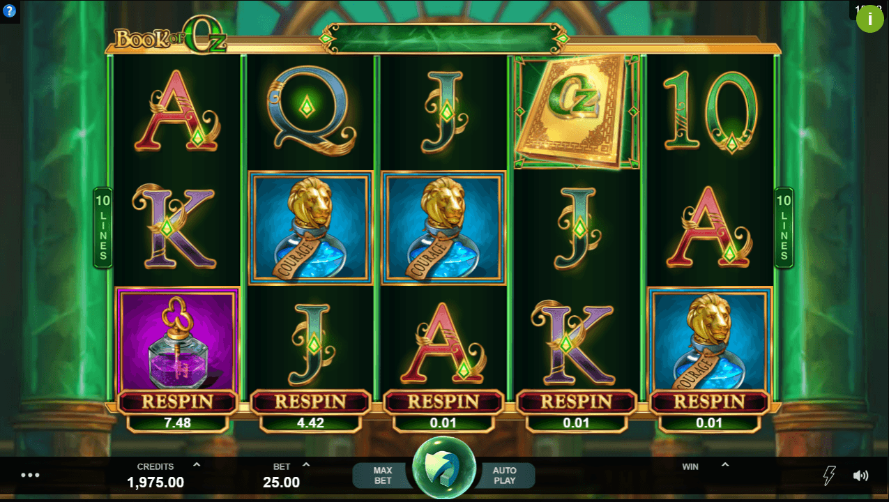 Book of Oz Casino Slots