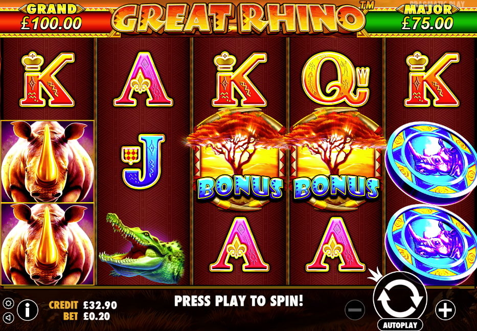 Great Rhino Casino Slots